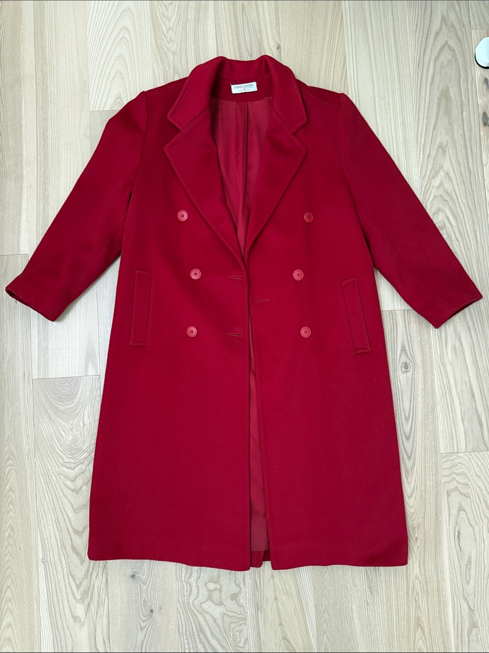 100% Wool Red Coat Forecaster | Size 9/10 (Fits S)